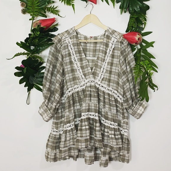 Free People Tops - Free People peasant babydoll blouse sz medium